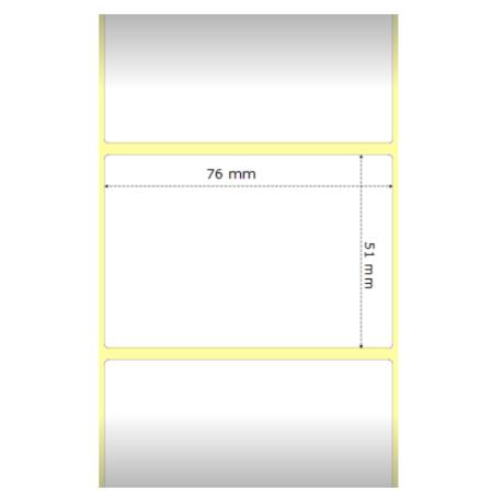 Zebra Direct 1100 - Matte - permanent rubber adhesive - perforated - white - 50.8 x 76.2 mm 16440 pcs. (12 roll(s) x 1370) paper - for LP 2642, 2742; Zebra GX420; GK Series GK420; G-Series GC420; LP 2844; TLP 2844, 3742, 38XX - 1