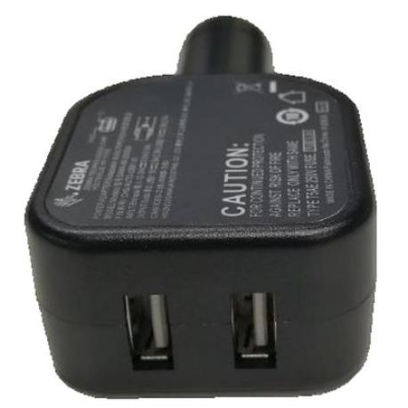 Zebra - Car power adapter - 2.5 A - 2 output connectors (USB) - for Zebra TC25 Rugged Smartphone, TC52AX, TC52x, TC56, TC57 - 1