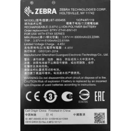 Zebra PowerPrecision - Tablet battery - lithium polymer - 6100 mAh - 23.61 Wh - 0