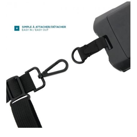 Mobilis - Shoulder strap - universal, with textile hook, 1 attachment point - black - 4