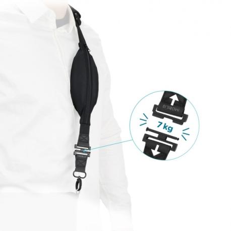 Mobilis - Shoulder strap for carrying case - universal, with secure opening system, expandable pocket, 2 attachment points - black - 3