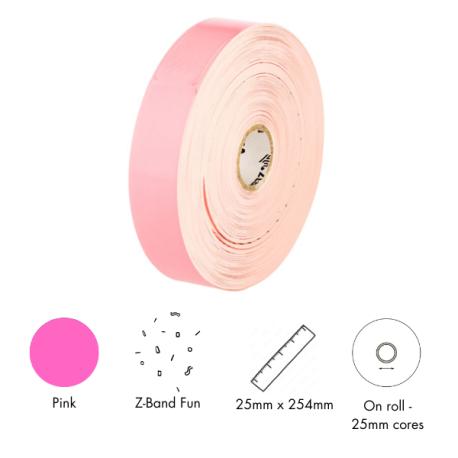 Zebra Z-Band Fun - Pink - 25.4 x 254 mm 350 label(s) 350) wristband labels - for LP 2824 Plus - 1