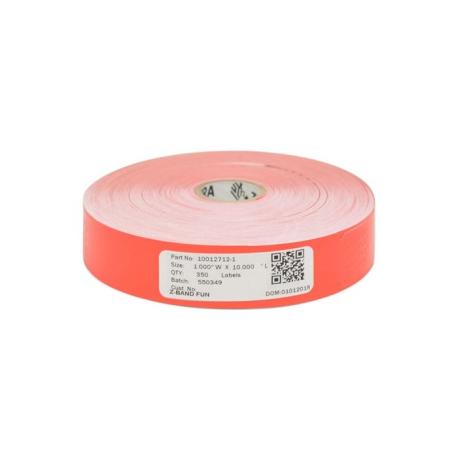 Zebra Z-Band Fun - Red - 25.4 x 254 mm 1400 label(s) (4 roll(s) x 350) wristband labels - for LP 2824 Plus - 1
