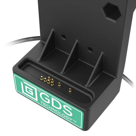 RAM Mounts GDS Uni-Conn Spring Loaded Charging Dock - 2-Hole AMPS Pattern - USB-C & USB-A Connector - Screw-Set - 2