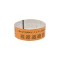 Zebra Z-Band Splash - Orange - 25.4 x 254 mm 2100 pcs. (6 roll(s) x 350) water resistant wristband label - for Zebra GX420; GK Series GK420; G-Series GC420; GX Series GX420, GX430; LP 28XX; TLP 28XX