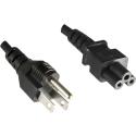 Zebra - Power cable - IEC 60320 C5 - AC 110 V - 1.8 m - United States (pack of 5) - for Zebra R2844-Z; LP 2824, 2824-Z, 2844, 2844-Z; TLP 2824, 2824-Z, 2844, 2844-Z, 3842, 3844-Z