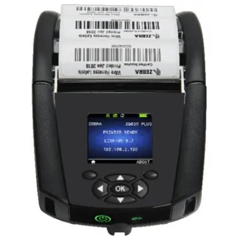 DT Printer ZQ620 Plus 3inch/72mm, English fonts,Dual 802,11AC / BT4,x, Linered platen, 0,75inch core, Group E, Shoulder strap, B - 1