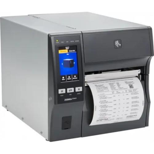 Zebra ZT400 Series ZT421 - Label printer - direct thermal \/ thermal transfer - Roll (17.8 cm) - 300 dpi - up to 305 mm\/sec - USB 2.0, LAN, serial, USB host, Bluetooth 4.2 - cutter - 1