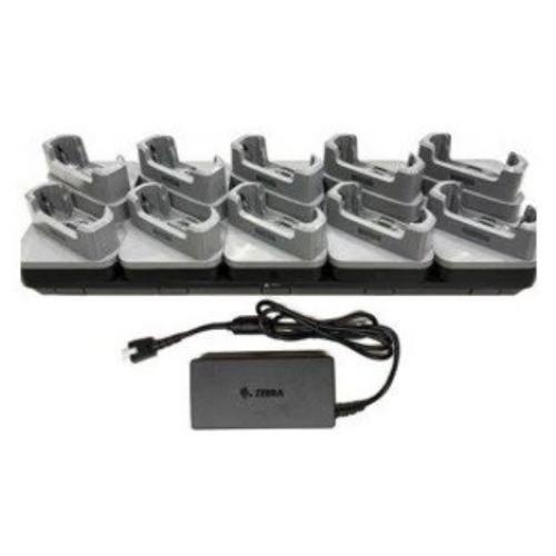 Charge-Only ShareCradle to charge ten TC201; TC22 / TC27 devices WITHOUT a rugged boot. Sold Separately 150W Power Supply (PWR-B - 1