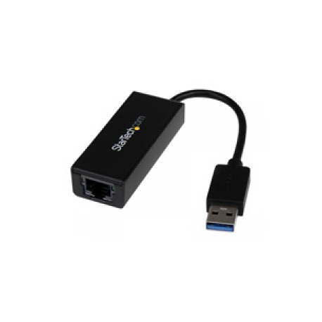 StarTech.com USB 3.0 to Gigabit Ethernet Adapter - 10 / 100 / 1000 NIC Network Adapter - USB 3.0 Laptop to RJ45 LAN (USB31000S) - Network adapter - USB 3.0 - Gigabit Ethernet - black - 0