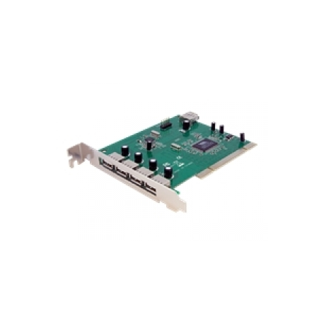 StarTech.com 7 Port PCI USB Card Adapter - PCI to USB 2.0 Controller Adapter Card - Full Profile Expansion Card (PCIUSB7) - USB adapter - PCI - USB, USB 2.0 - 7 ports - 0