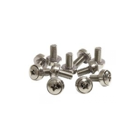 StarTech.com 50 Pkg M6 Mounting Screws for Server Rack Cabinet (CABSCREWSM6) - Screw kit (pack of 50) - for P / N: RACK-18U-20-WALL-OA, RACK-21U-20-WALL-OA, RACK-24U-20-WALL-OA, RK3236BKF, WALLMOUNT4 - 0