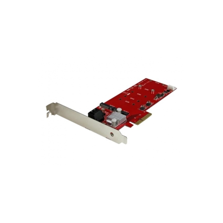Startech M.2 RAID CONTROLLER CARD PCIE (StarTech.com 2x M.2 NGFF SSD RAID Karte plus 2x SATA III Ports - PCIe - 2-fach M.2 RAID 