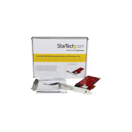 Startech M.2 RAID CONTROLLER CARD PCIE (StarTech.com 2x M.2 NGFF SSD RAID Karte plus 2x SATA III Ports - PCIe - 2-fach M.2 RAID 