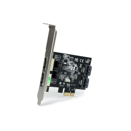 Startech .com 2 Port PCIe / PCI Express SATA III 6Gbps eSATA Controller Card - Storage controller - 2 Channel - SATA-600 / eSATA