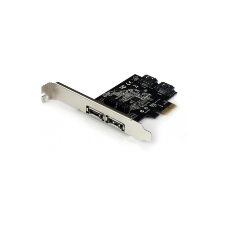 Startech .com 2 Port PCIe / PCI Express SATA III 6Gbps eSATA Controller Card - Storage controller - 2 Channel - SATA-600 / eSATA