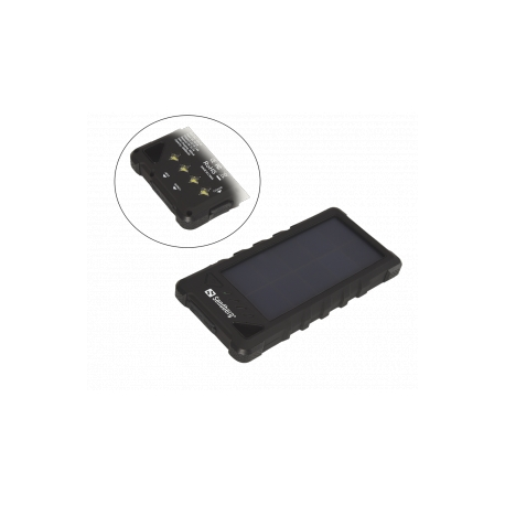 Sandberg Outdoor Solar Powerbank 16000 - Solar power bank - Li-Ion - 16000 mAh - 3.4 A - 2 output connectors (USB) - on cable: Micro-USB - 0