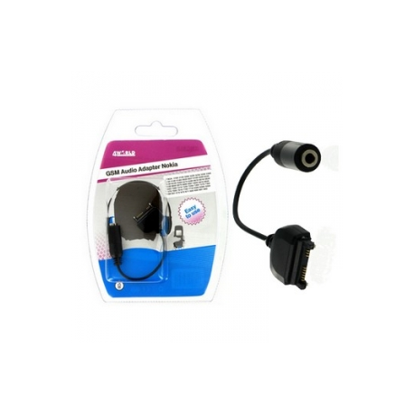 4World - Audio adaptor - stereo mini jack female to cellular phone connector male - for Nokia 32XX, 51XX, 62XX, 72XX, 73XX, 76XX, 9300, E60, E61, E70, N70, N71, N80, N91, N92 - 0