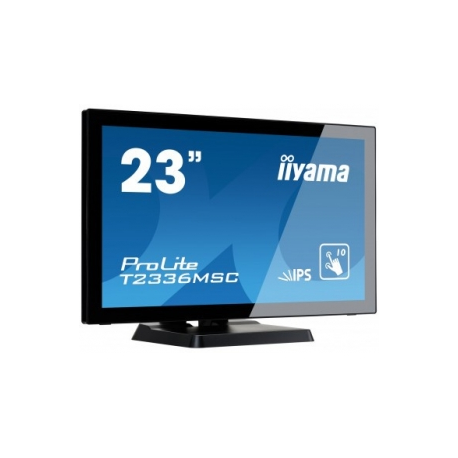 iiyama ProLite T2336MSC-B2 - LED monitor - 23" - touchscreen - 1920 x 1080 Full HD (1080p) @ 60 Hz - IPS - 250 cd / m² - 1000:1 - 5 ms - HDMI, DVI-D, VGA - speakers - black - 1