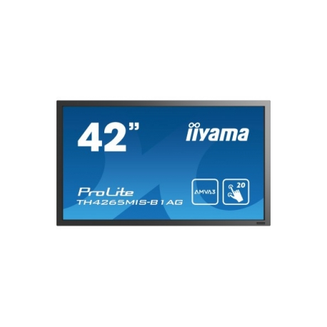 iiyama ProLite TH4265MIS-B1AG - 42" Diagonal Class LED-backlit LCD display - digital signage - with touchscreen - 1080p (Full HD) 1920 x 1080 - black - 4