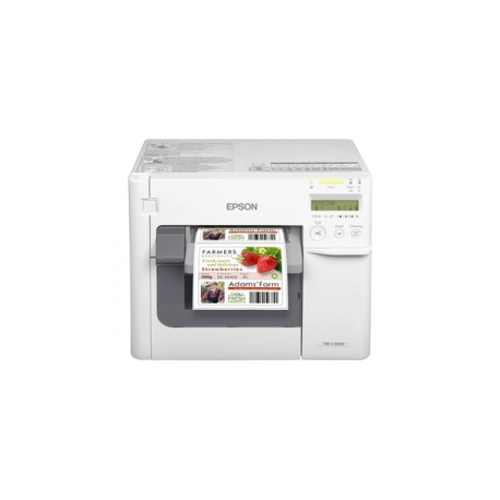 Epson TM-C3500 (Desktop-Etikettenfarbdrucker, Ethernet-Schnittstelle 100 Base-TX/10 Base-T, USB 2.0 Typ A, inkl. Netzteil, Treib
