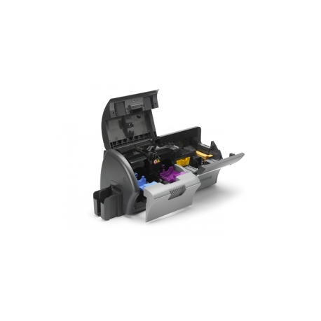 Zebra ZXP Series 7 - Plastic card printer - colour - dye sublimation / thermal transfer - CR-80 Card (85.6 x 54 mm) - 300 dpi - up to 1355 cards / hour (mono)  /  up to 300 cards / hour (colour) - capacity: 200 cards - USB 2.0, LAN - 10