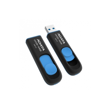 A-data DashDrive UV128 64GB Black+Blue USB 3.0 Flash Drive, Retail