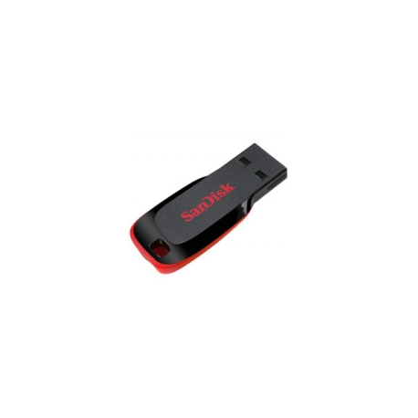 SanDisk Cruzer Blade - USB flash drive - 32 GB - USB 2.0 - red, sleek black - 0