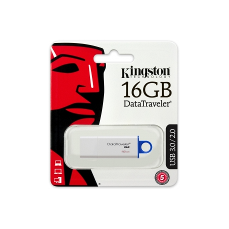 Kingston 16GB USB 3.0 DataTraveler I G4, white/blue, , EAN: 740617220452