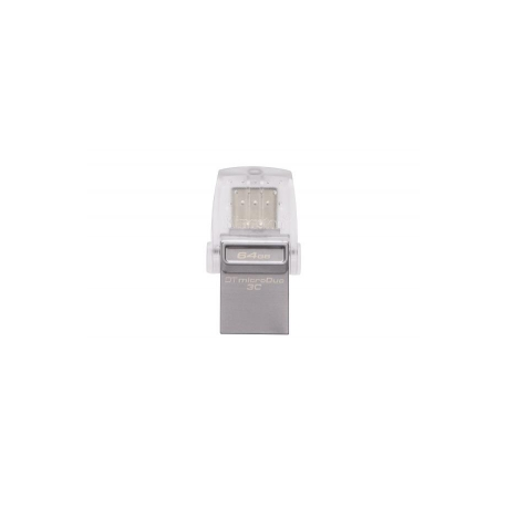 Kingston USB flash memory 64GB DT microDuo 3C, USB 3.0/3.1 + Type-C flash drive