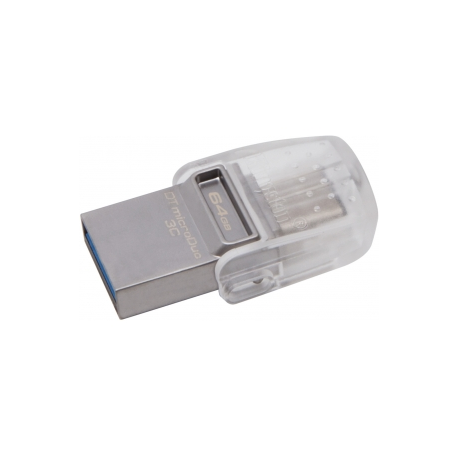 Kingston USB flash memory 64GB DT microDuo 3C, USB 3.0/3.1 + Type-C flash drive