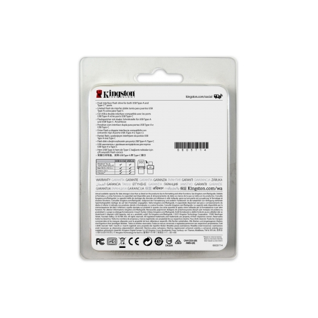 Kingston USB flash memory 64GB DT microDuo 3C, USB 3.0/3.1 + Type-C flash drive