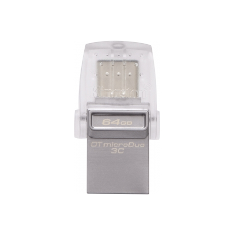 Kingston USB flash memory 64GB DT microDuo 3C, USB 3.0/3.1 + Type-C flash drive