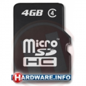 Transcend - Flash memory card - 4 GB - Class 4 - microSDHC