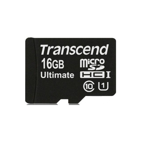 Transcend Ultimate - Flash memory card - 16 GB - UHS Class 1  /  Class10 - 600x - microSDHC UHS-I - 0