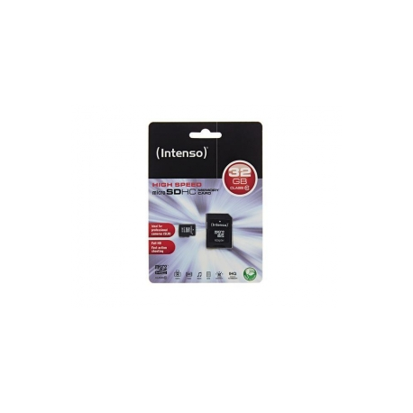 Intenso Class 10 - Flash memory card (microSDHC to SD adapter included) - 32 GB - Class 10 - microSDHC - 1