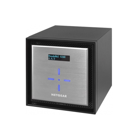 NETGEAR ReadyNAS 524X - NAS server - 4 bays - SATA 6Gb / s - RAID 0, 1, 5, 6, 10, JBOD - RAM 4 GB - 10 Gigabit Ethernet - iSCSI support - 1