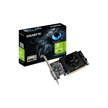 Gigabyte Gv N710d5 2gl Graphics Card Gf Gt 710 2 Gb Gddr5 Pcie 2 0 X8 Low Profile Dvi Hdmi