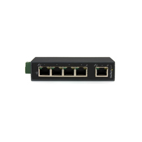 StarTech.com 5-Port Ethernet Switch - 10 / 100Mbps Industrial Networking Solution - IP30-rated Energy Efficient Internet Switch (IES5102) - Switch - unmanaged - 5 x 10 / 100 - DIN rail mountable - for P / N: NETRS2322P - 2