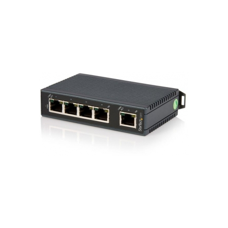 StarTech.com 5-Port Ethernet Switch - 10 / 100Mbps Industrial Networking Solution - IP30-rated Energy Efficient Internet Switch (IES5102) - Switch - unmanaged - 5 x 10 / 100 - DIN rail mountable - for P / N: NETRS2322P - 5
