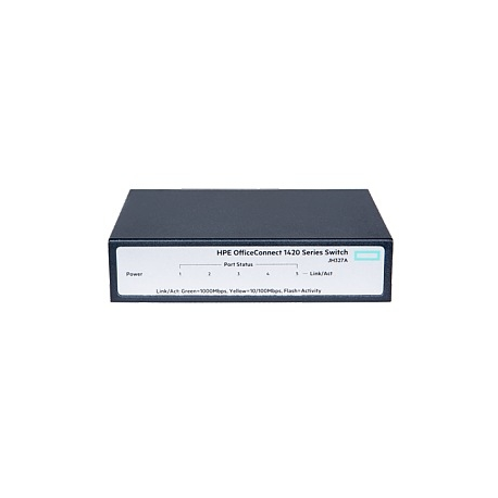 HPE OfficeConnect 1420 5g - Switch - unmanaged - 5 x 10 / 100 / 1000 - desktop - 1