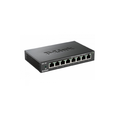 D-Link DES 108 - Switch - 8 x 10 / 100 - desktop - 0