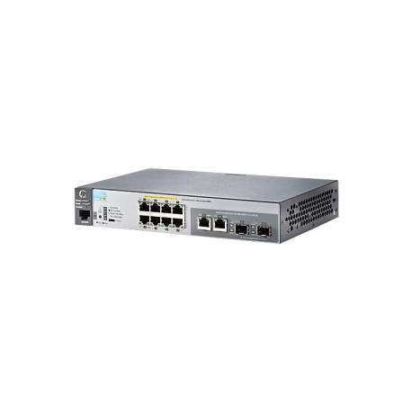 HPE Aruba 2530-8-PoE+ - Switch - Managed - 8 x 10 / 100 + 2 x Gigabit SFP + 2 x 10 / 100 / 1000 - desktop, rack-mountable, wall-mountable - PoE+ - 1