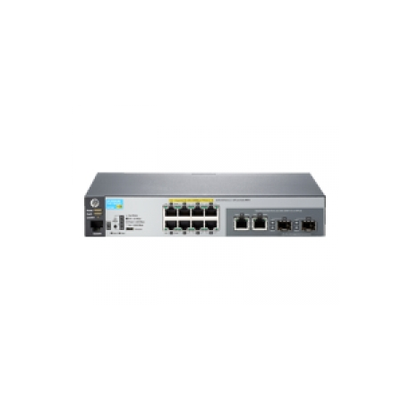 HPE Aruba 2530-8G-PoE+ - Switch - Managed - 8 x 10/100/1000 (PoE+) + 2 x combo Gigabit SFP - desktop, rack-mountable, wall-mountable - PoE+ - 0