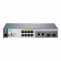 HPE Aruba 2530-8G-PoE+ - Switch - Managed - 8 x 10/100/1000 (PoE+) + 2 x combo Gigabit SFP - desktop, rack-mountable, wall-mountable - PoE+