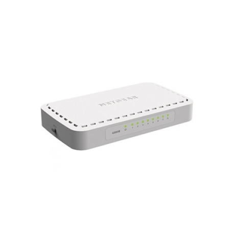 Netgear 8-PORT GIGABIT ETHERNET SWITCH (The NETGEAR 8-Port Gigabit Ethernet Switch provides an ideal Gigabit Ethernet connection