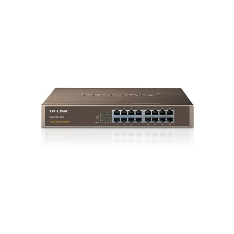 TP-LINK TL-SF1016DS - Switch - 16 x 10 / 100 - desktop, rack-mountable - 1