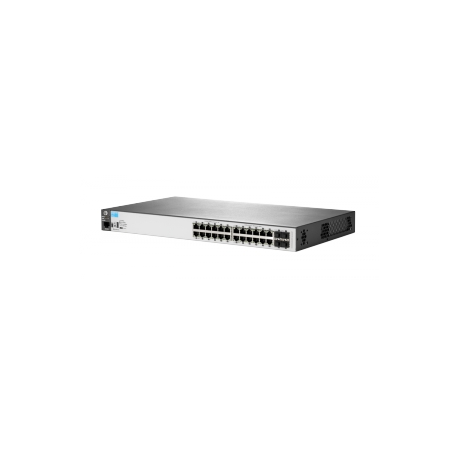 HPE Aruba 2530-24G - Switch - Managed - 24 x 10/100/1000 + 4 x Gigabit SFP - desktop, rack-mountable, wall-mountable - 0