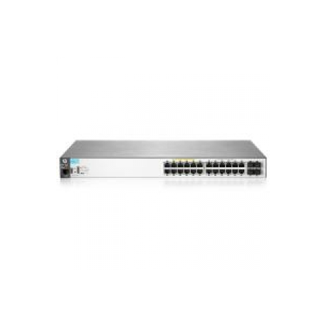 HPE Aruba 2530-24G-PoE+ - Switch - Managed - 24 x 10/100/1000 (PoE+) + 4 x Gigabit SFP - desktop, rack-mountable, wall-mountable - PoE+ - 0