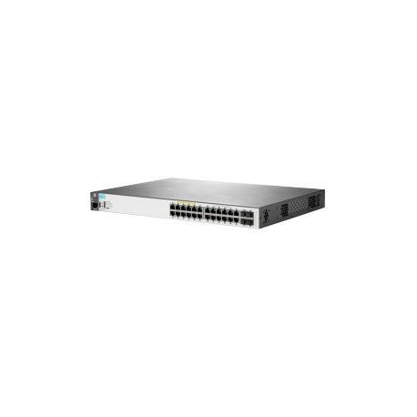 HPE Aruba 2530-24G-PoE+ - Switch - Managed - 24 x 10/100/1000 (PoE+) + 4 x Gigabit SFP - desktop, rack-mountable, wall-mountable - PoE+ - 1